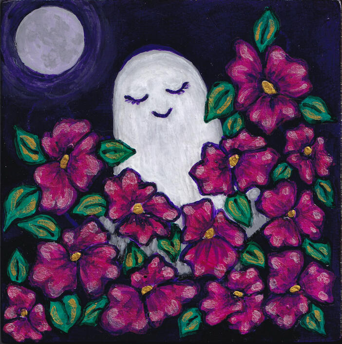 Pink Floral Ghost